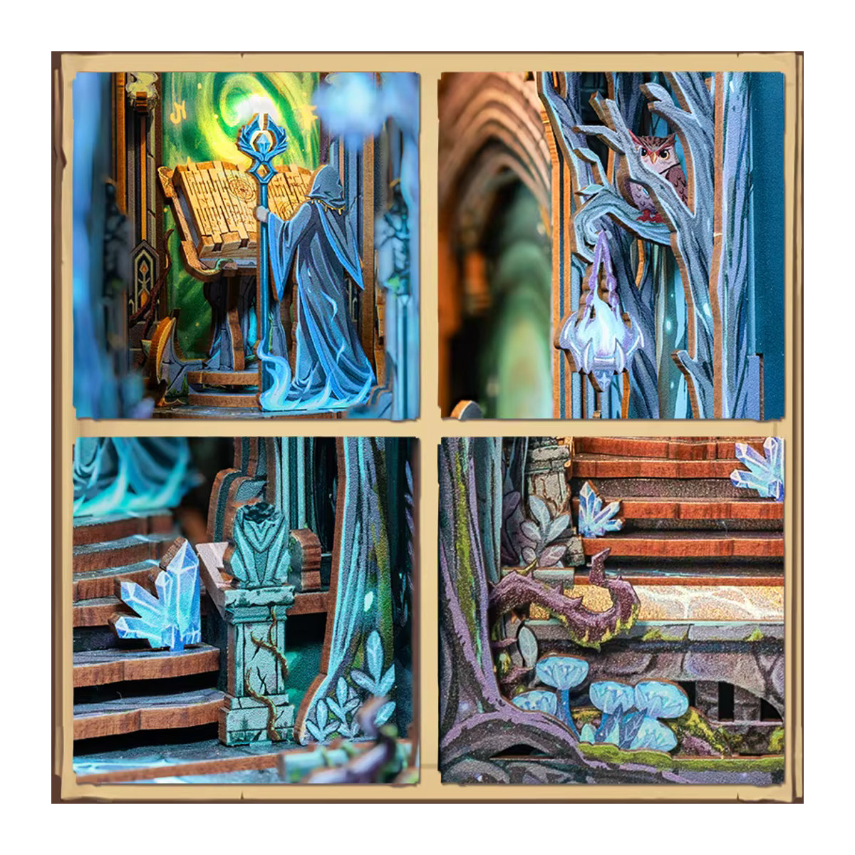 CUTEBEE DIY Book Nook Kit Tor des Wunderlandes Miniatur Puppenhaus aus Holz in Mehrfarbig - Bild 6