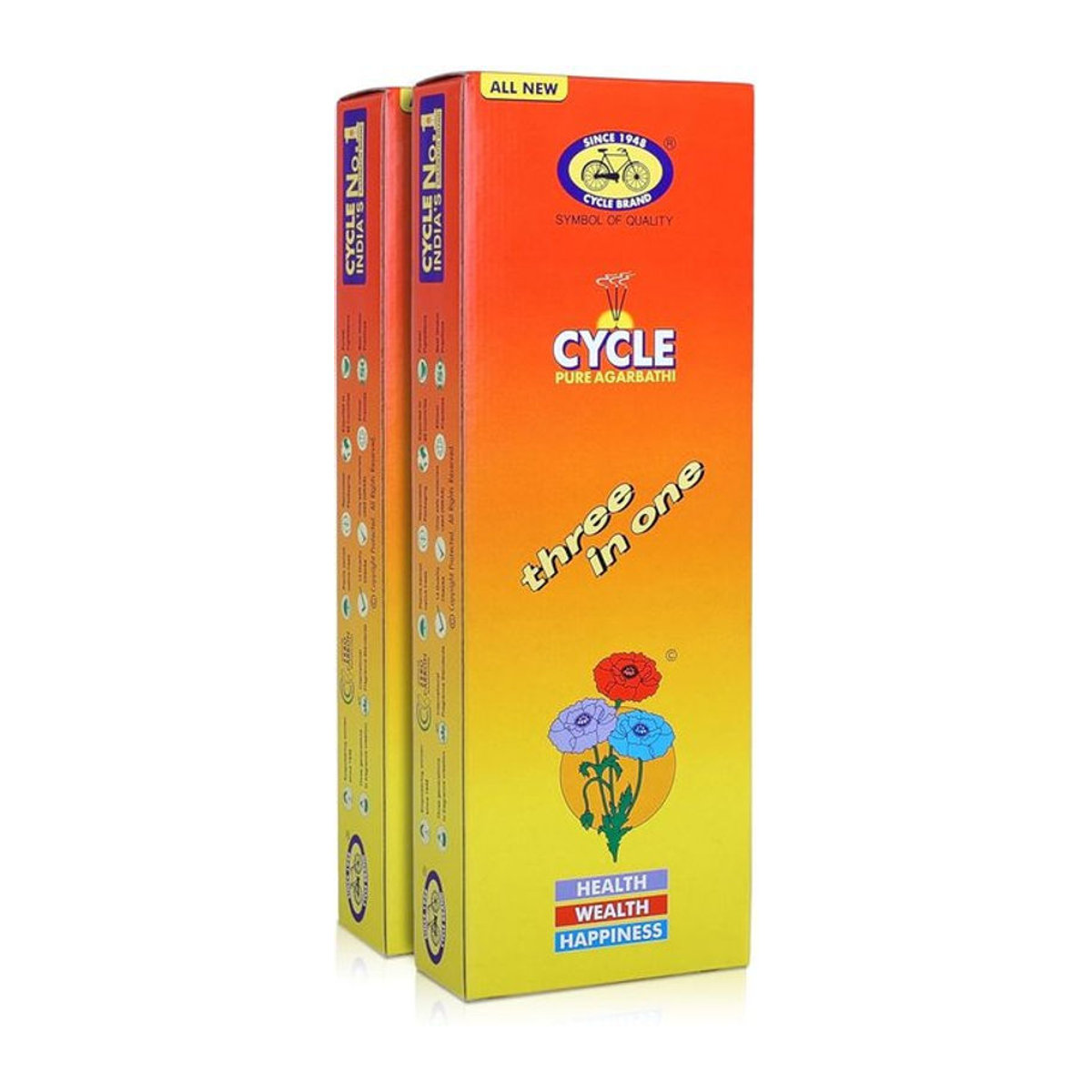 Cycle Pure Agarbatti Drei in Eins Räucherstäbchen 2er Pack mit floralem und holzigem Lilien-Duft für Puja und Meditation - Bild 3