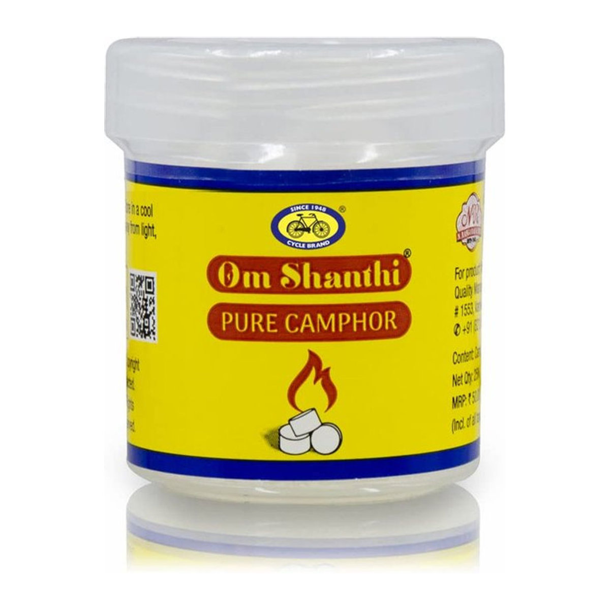 Cycle Pure Om Shanthi Kampfertabletten Gelb für Puja-Rituale und Havan 110 Stück - Bild 1