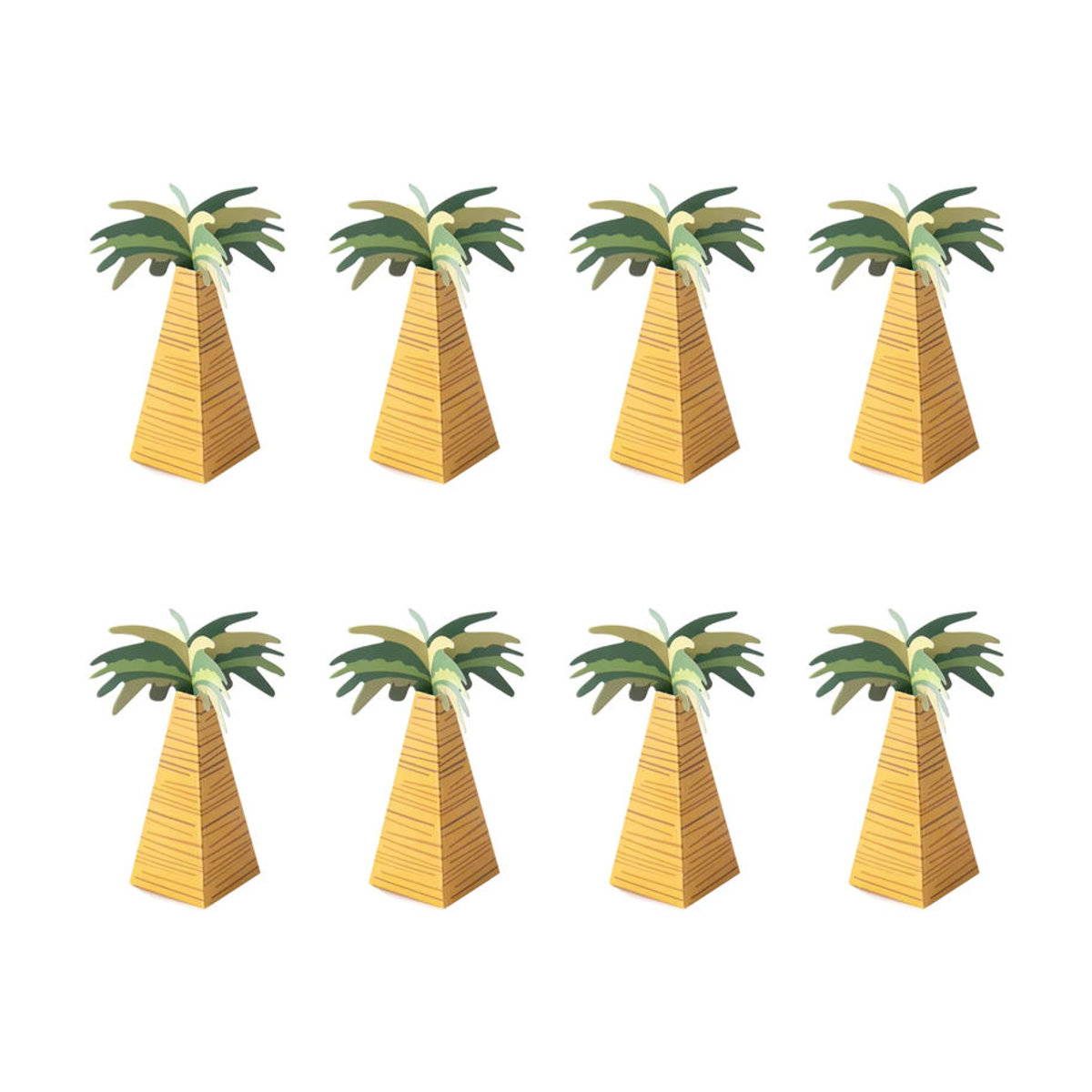 Cyuan Mini-Kokosnuss-Palmen aus Papier als Geschenkverpackung für Pralinenschachteln, mehrfarbig, 10 Stück - Bild 4