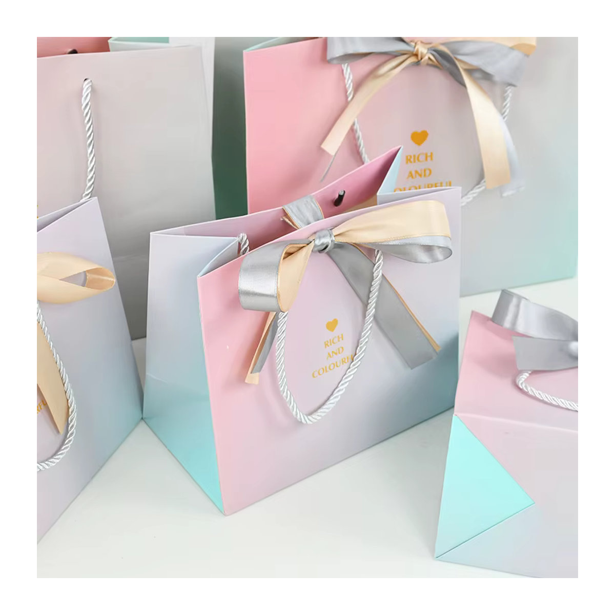 CYZIWEIN Bunte Geschenkboxen aus Papier für Hochzeit und Babyparty als Süßigkeiten- und Schokoladenboxen - Bild 6