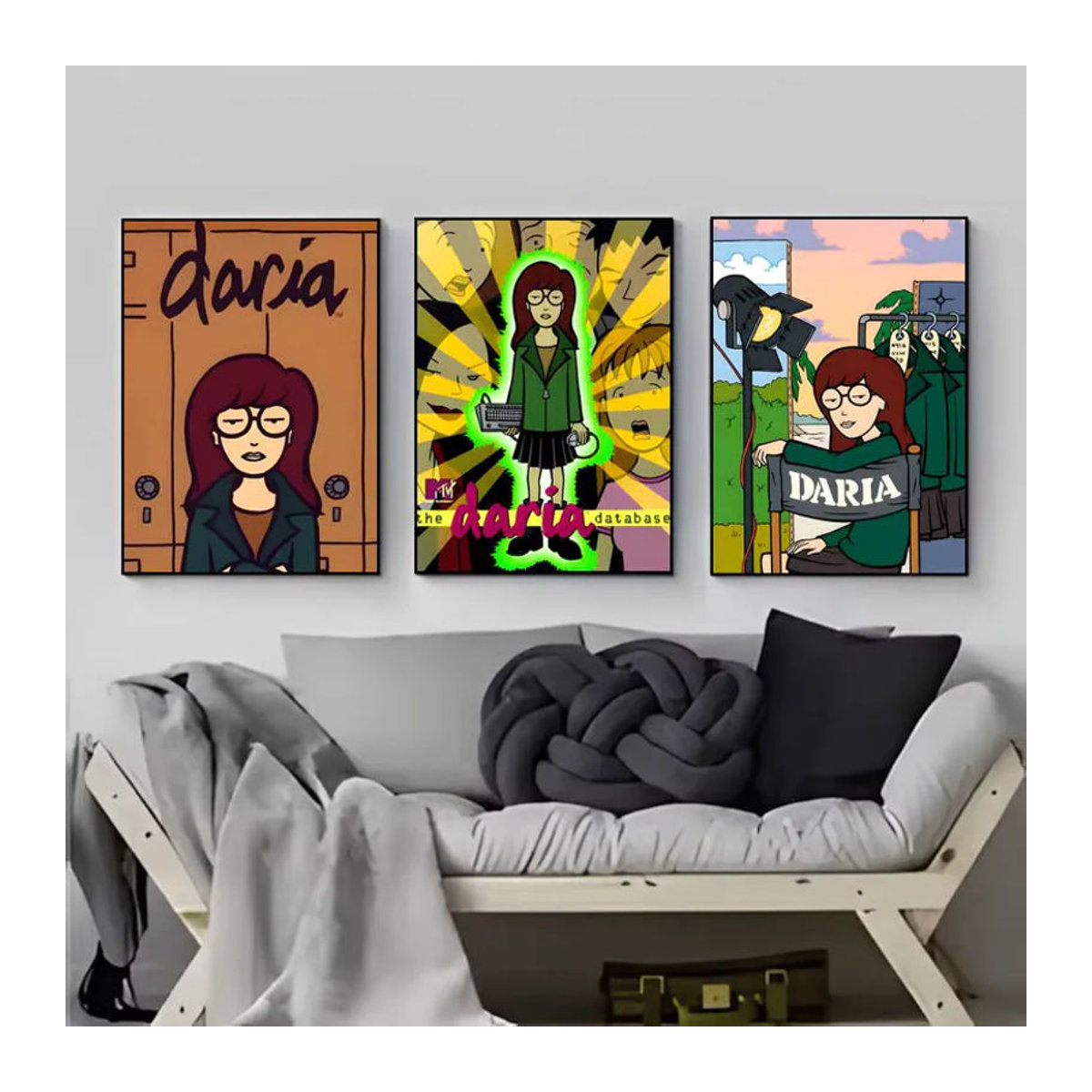 D-Daria American Comedy Anime Poster Wasserdichter Wandaufkleber in Weiß und Mehrfarbig - Bild 2
