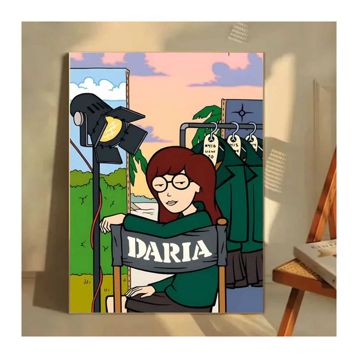 D-Daria American Comedy Anime Poster Wasserdichter Wandaufkleber in Weiß und Mehrfarbig - Bild 6