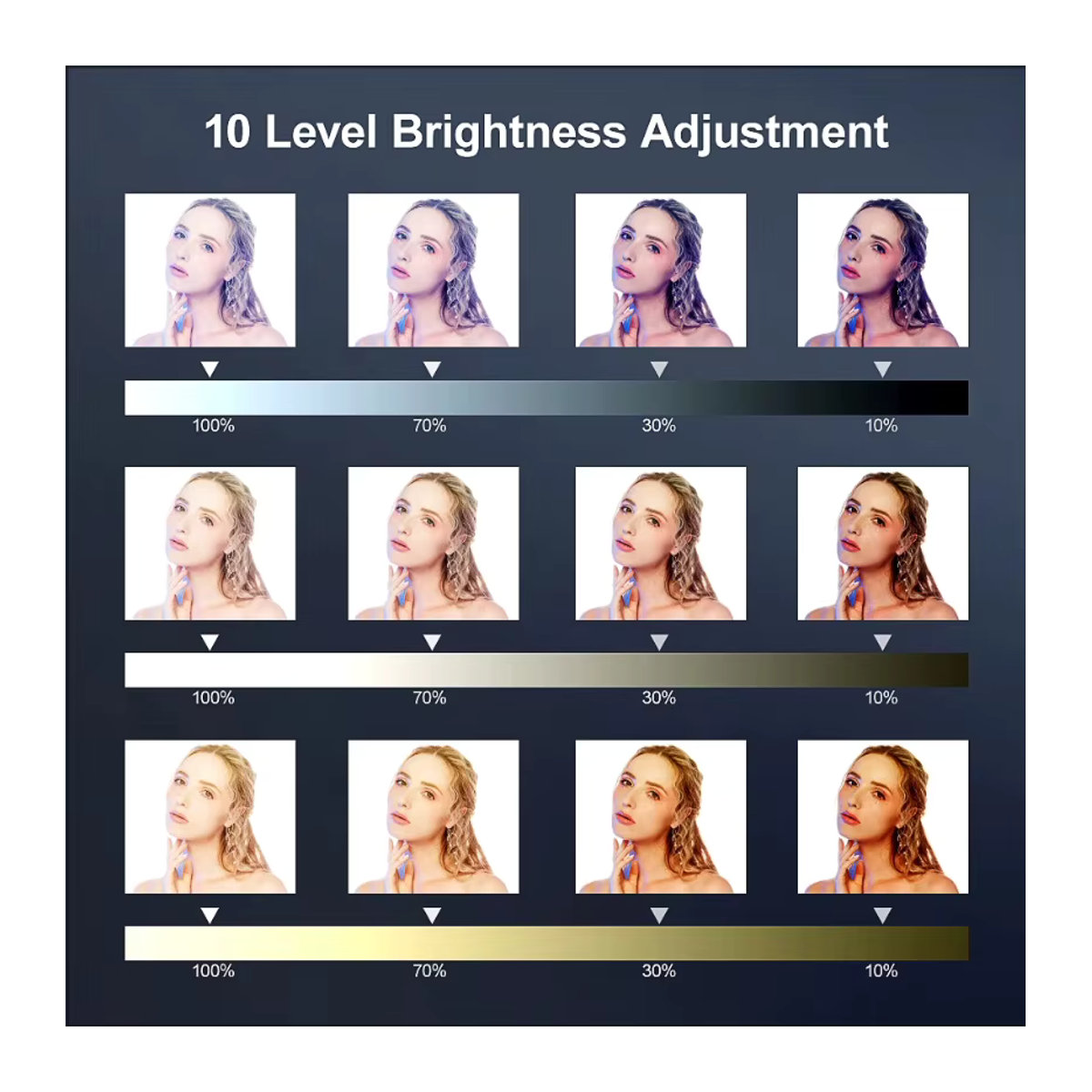 Daamash LED-Ringlicht mit Ständer für Fotografie, Make-up und Videoaufzeichnung, dimmbares Fülllicht in 10 Zoll oder 12 Zoll - Bild 5