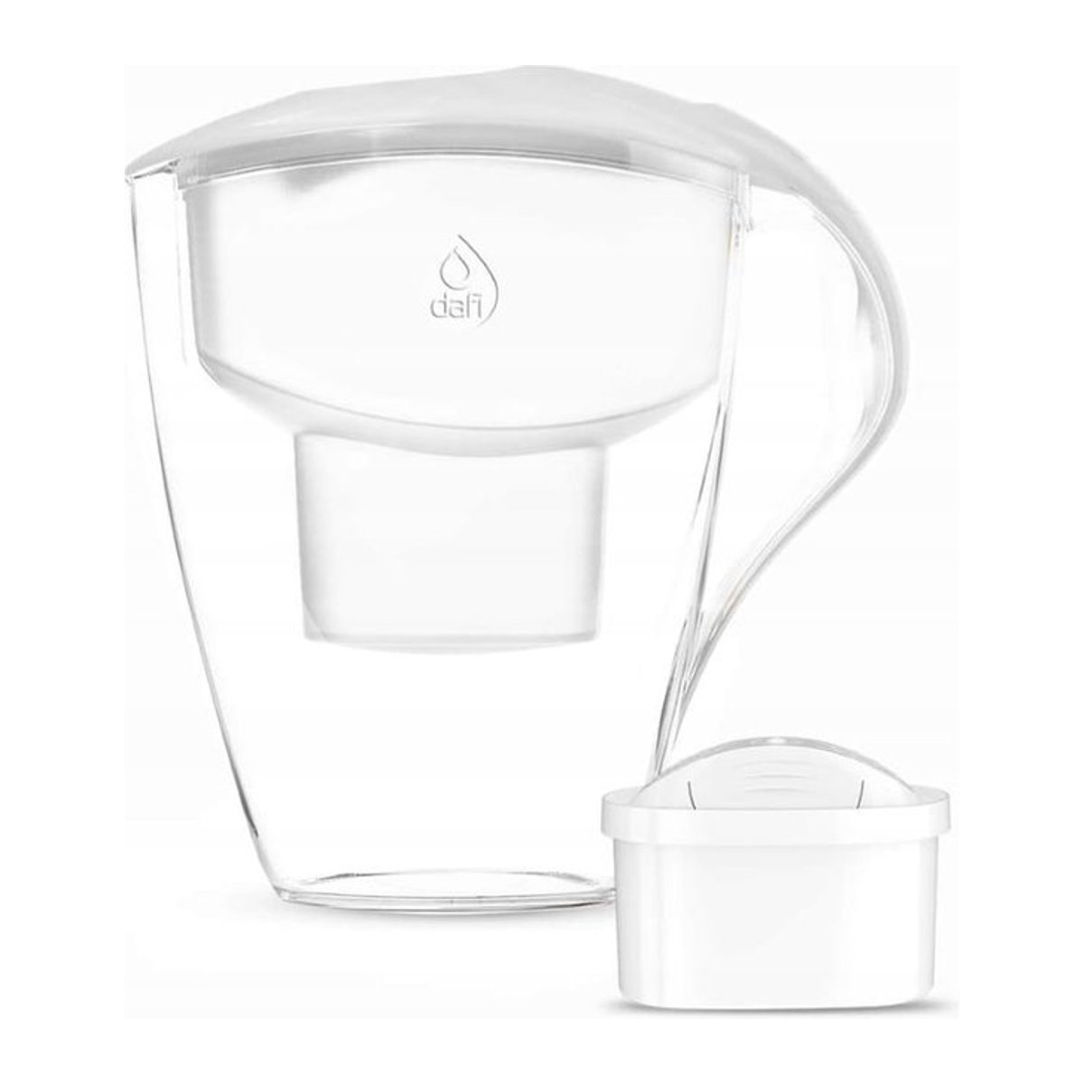 Dafi Wasserfilterkanne mit LED-Indikator und Filtern, Weiß, 3 l - Bild 1