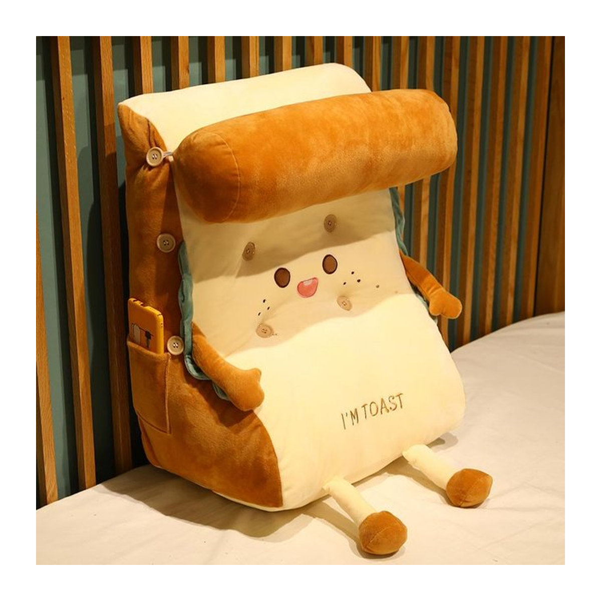 daidaiwu Toastbrot Plüschkissen Dreieckskissen als weiches Dekoration- und Umarmkissen - Bild 1