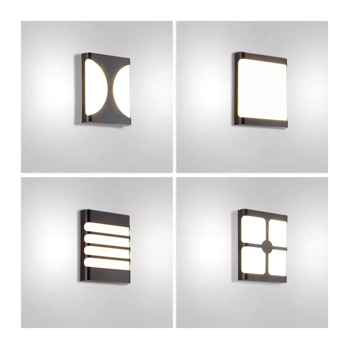 DAMIASMIL Moderne LED Wandleuchte IP65 Wasserdicht aus Kunststoff in Schwarz - Bild 1