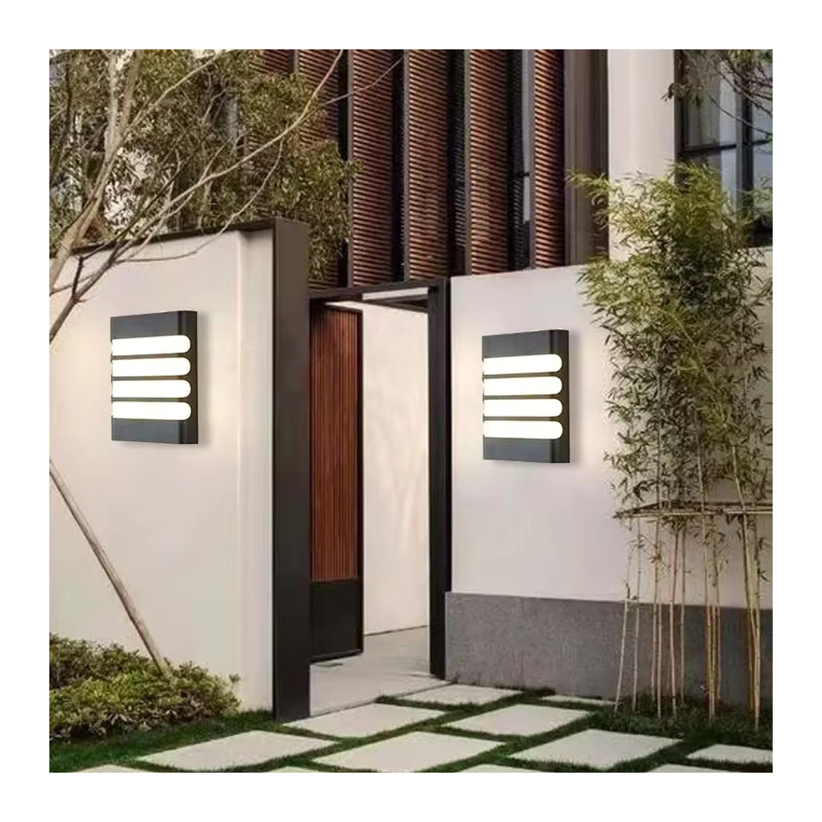 DAMIASMIL Moderne LED Wandleuchte IP65 Wasserdicht aus Kunststoff in Schwarz - Bild 4