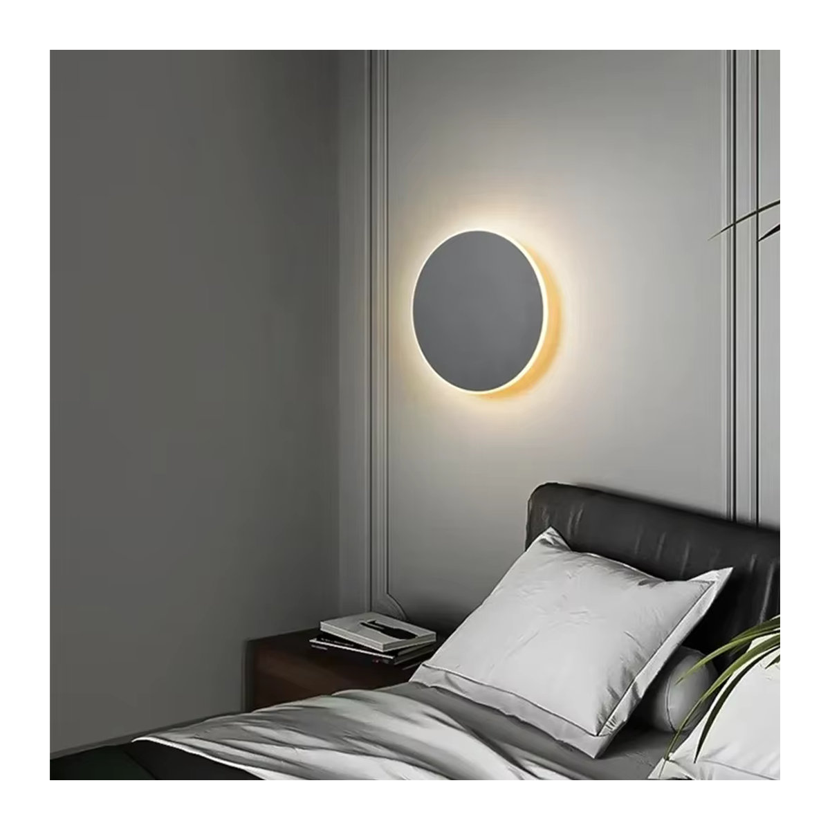 DAMIASMIL Runde LED-Wandlampe in Weiß mit Touch-Schalter und Sensor im modernen minimalistischen Stil - Bild 3
