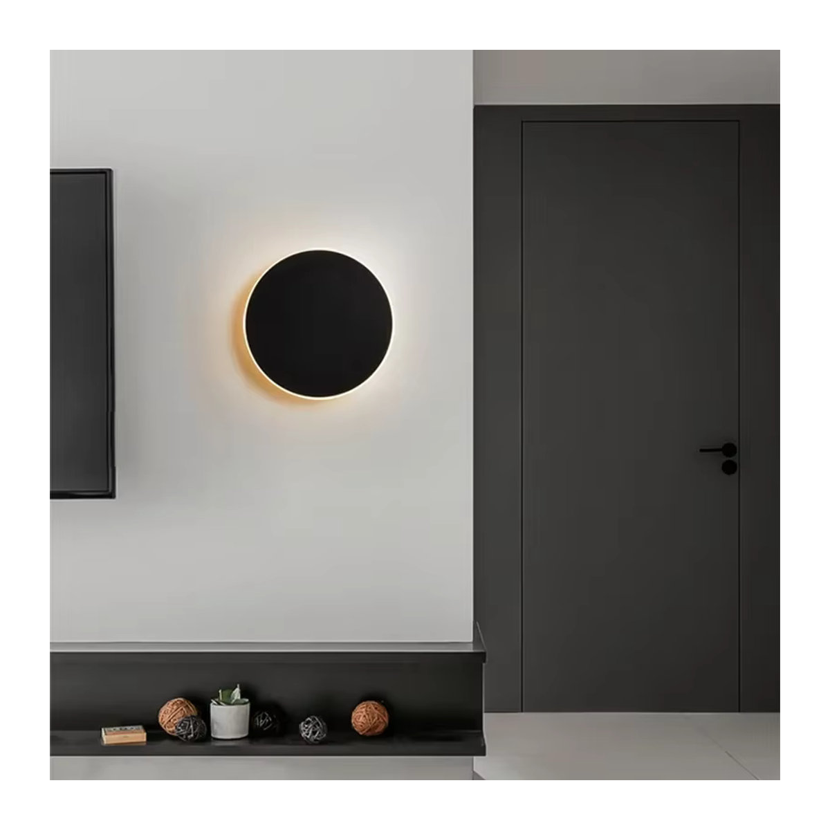 DAMIASMIL Runde LED-Wandlampe in Weiß mit Touch-Schalter und Sensor im modernen minimalistischen Stil - Bild 4