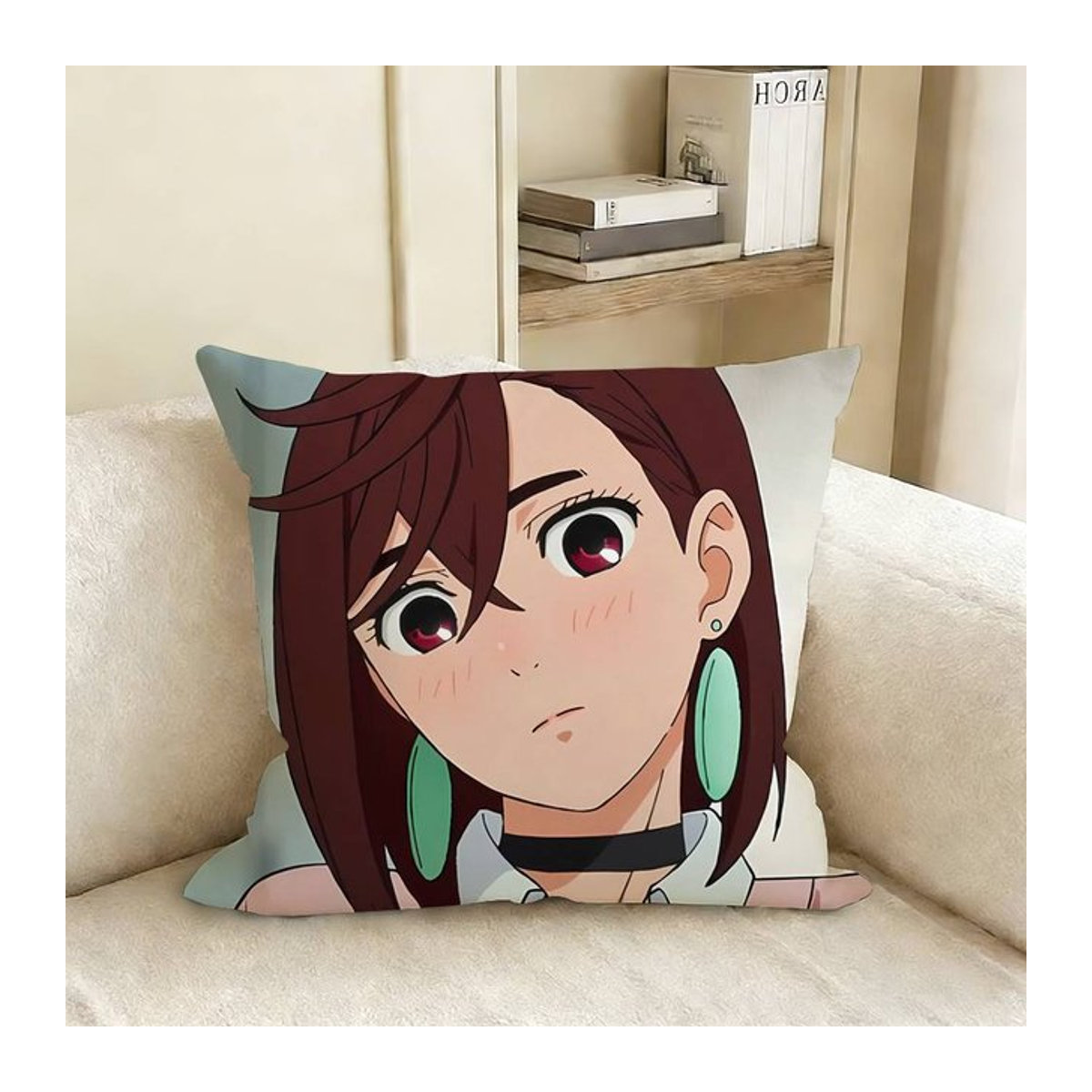 Dandadan Anime Kissenbezug aus Peach Skin für Wohnzimmer und Schlafzimmer, B/H: 18 x 18 cm - Bild 1