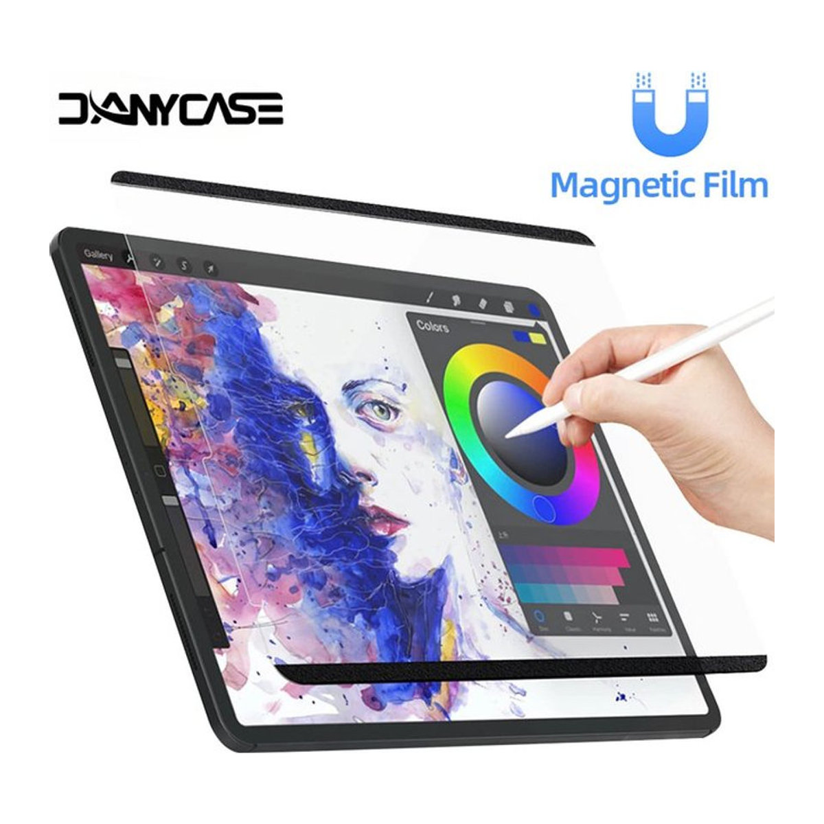 DANYCASE Magnetische Displayschutzfolie mit Papiergefühl für iPad Air 11 Zoll 2024 und iPad Pro 11/12,9 Zoll sowie iPad Air 4 5 Generation, abnehmbar, transparent - Bild 1