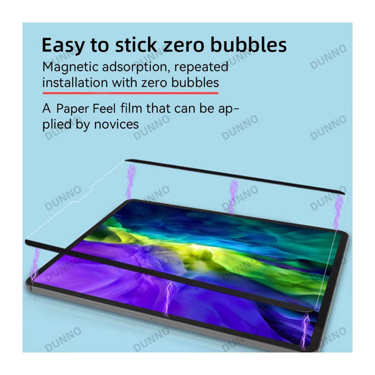 DANYCASE Magnetische Displayschutzfolie mit Papiergefühl für iPad Air 11 Zoll 2024 und iPad Pro 11/12,9 Zoll sowie iPad Air 4 5 Generation, abnehmbar, transparent - Bild 4
