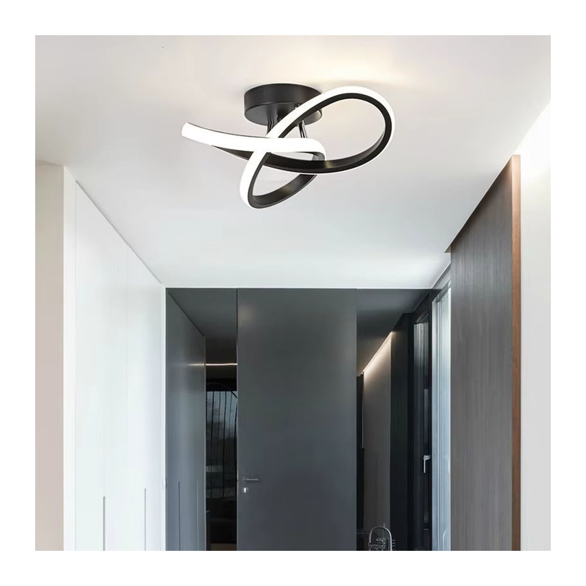 DARHYN LED Deckenlampe im modernen skandinavischen Design in Schwarz - Bild 2
