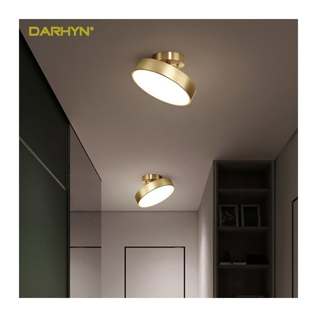 DARHYN Moderne LED-Deckenlampe im skandinavischen Design aus Metall in Kupfer - Bild 1