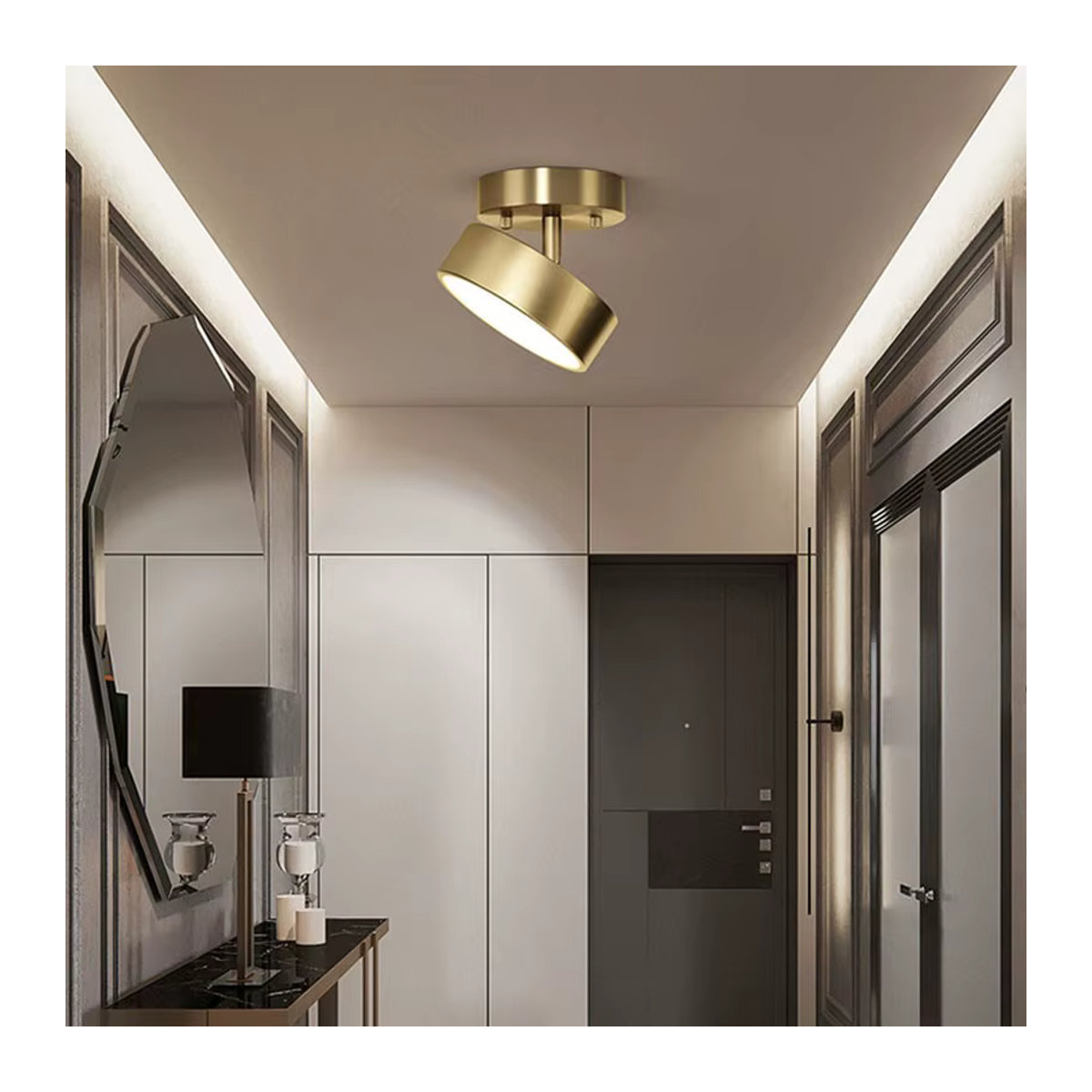 DARHYN Moderne LED-Deckenlampe im skandinavischen Design aus Metall in Kupfer - Bild 2