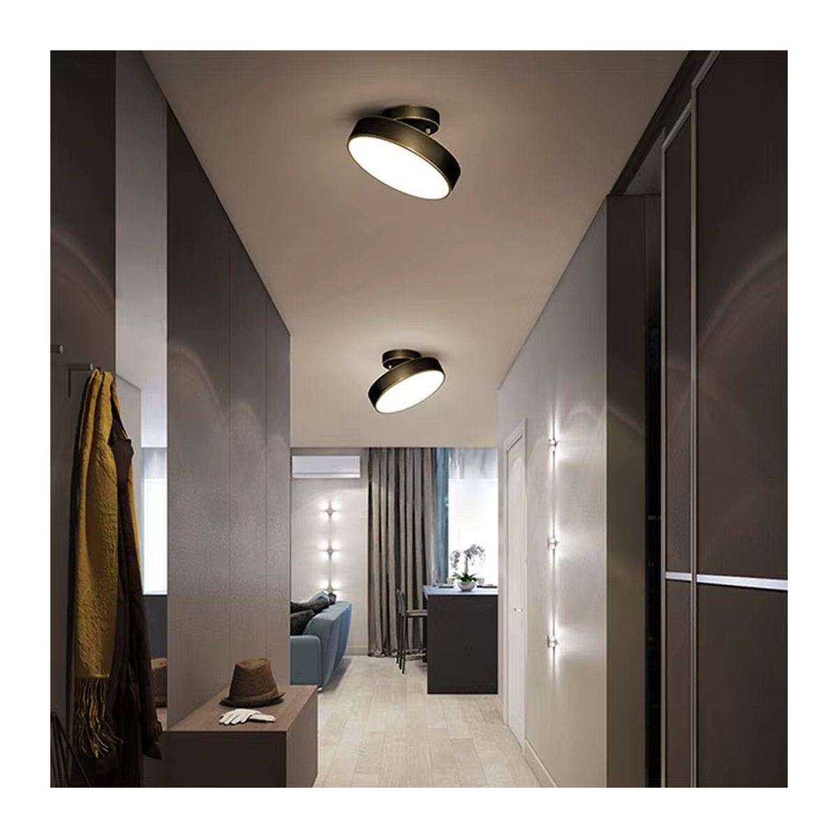 DARHYN Moderne LED-Deckenlampe im skandinavischen Design aus Metall in Kupfer - Bild 3