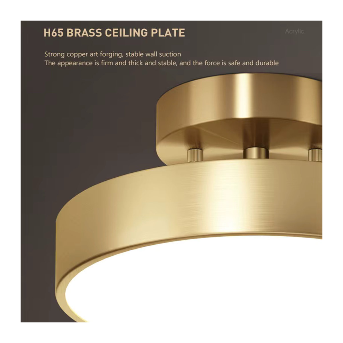 DARHYN Moderne LED-Deckenlampe im skandinavischen Design aus Metall in Kupfer - Bild 5