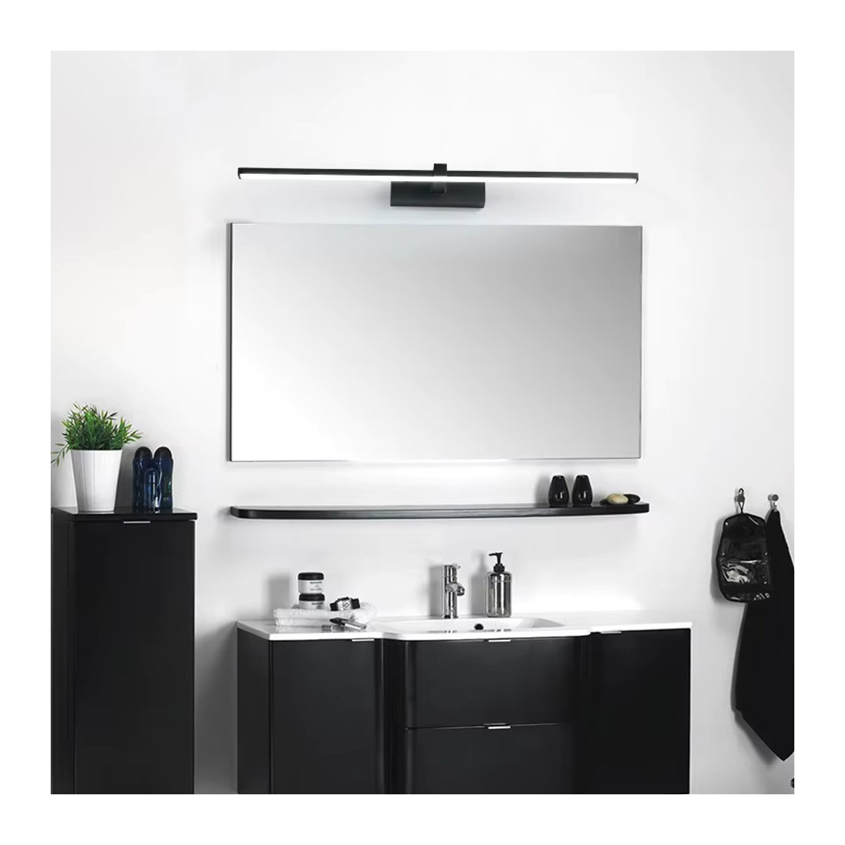 DARHYN Moderne LED Wandlampe aus Aluminium für das Badezimmer wasserdicht in Weiß oder Schwarz - Bild 2