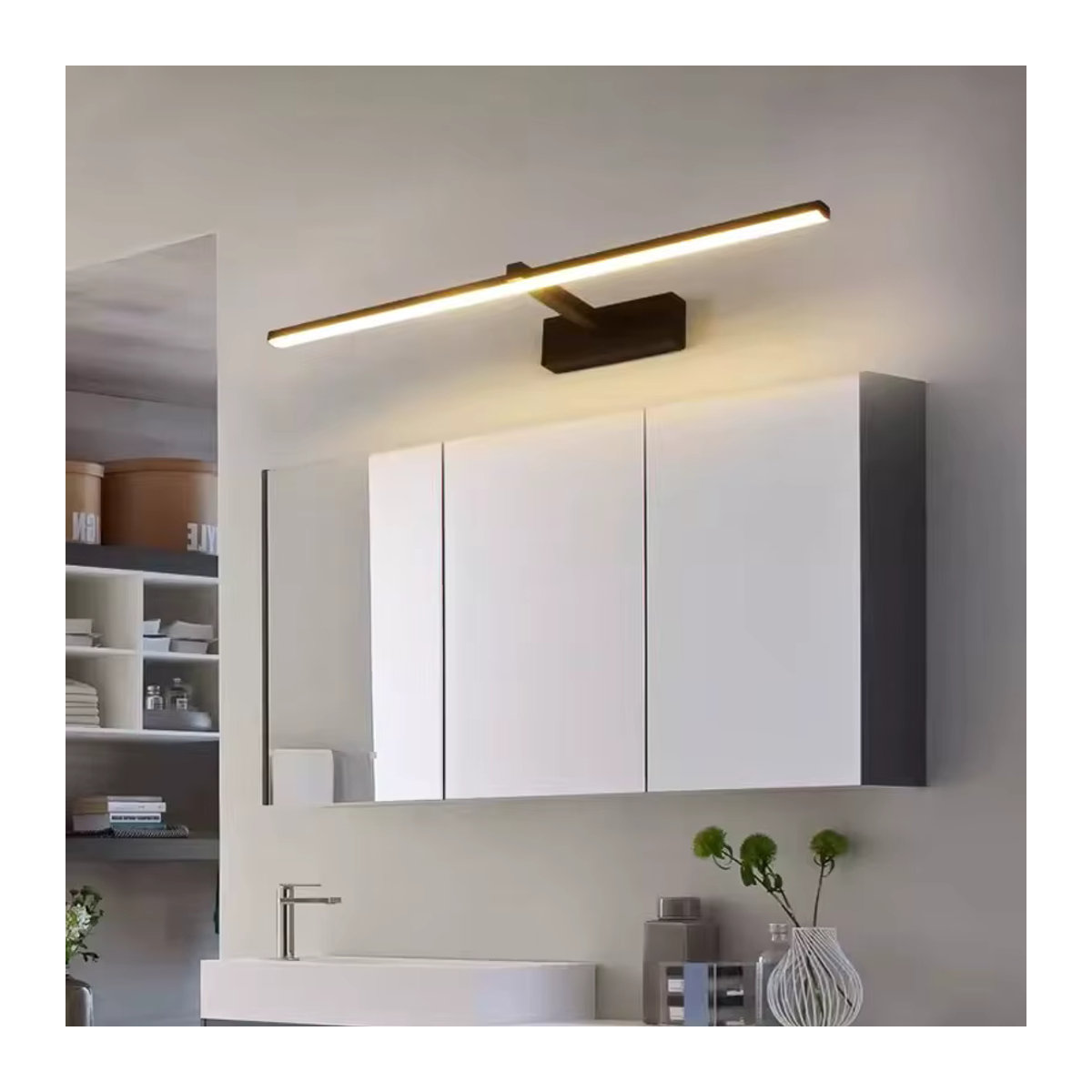 DARHYN Moderne LED Wandlampe aus Aluminium für das Badezimmer wasserdicht in Weiß oder Schwarz - Bild 3