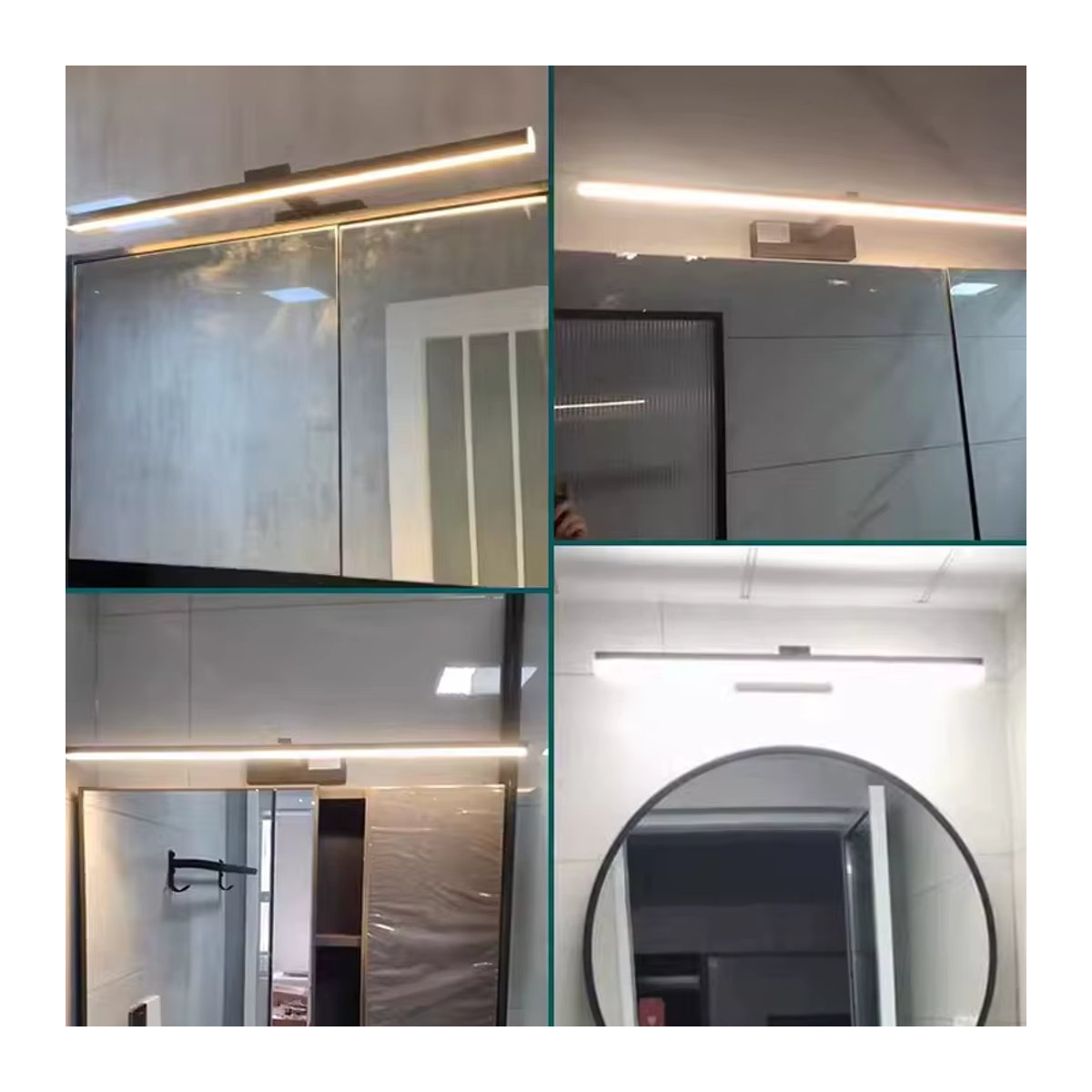 DARHYN Moderne LED Wandlampe aus Aluminium für das Badezimmer wasserdicht in Weiß oder Schwarz - Bild 5