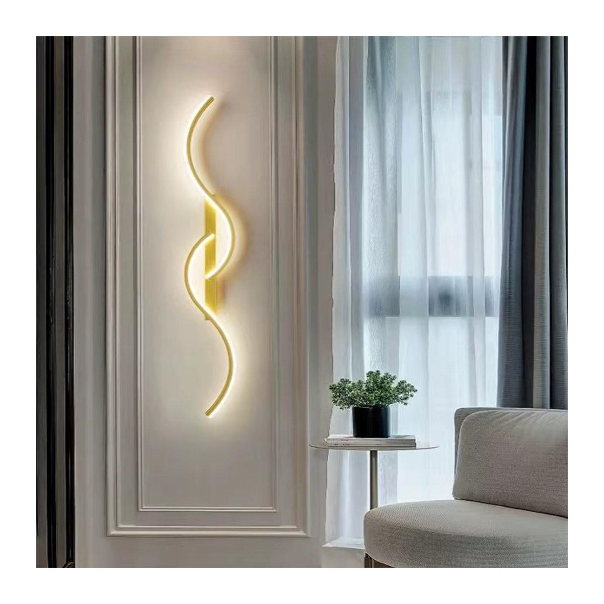 DARHYN Moderne LED Wandlampe Minimalistisch in Weiß aus Aluminium - Bild 2
