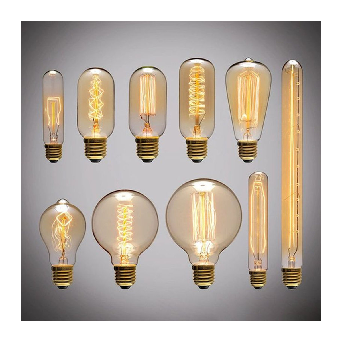 DARHYN Wolfram-Glühlampe E27 in Warmweiß für Industrial und Retro Beleuchtung - Bild 1