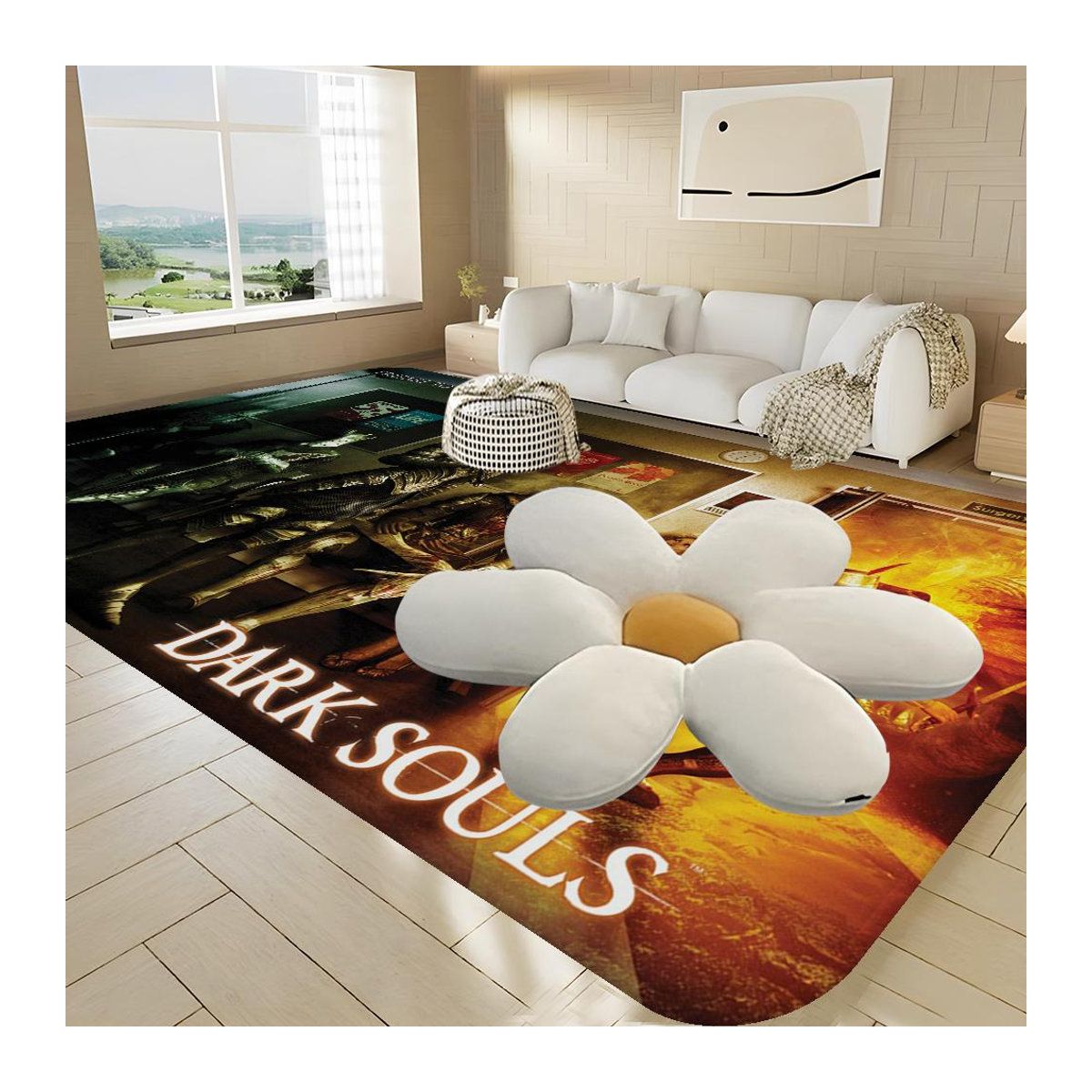 Dark Souls Flurteppich Rutschfeste Matte für Wohnzimmer, Balkon oder Waschküche B/B/H: 40 x 60 cm - Bild 1