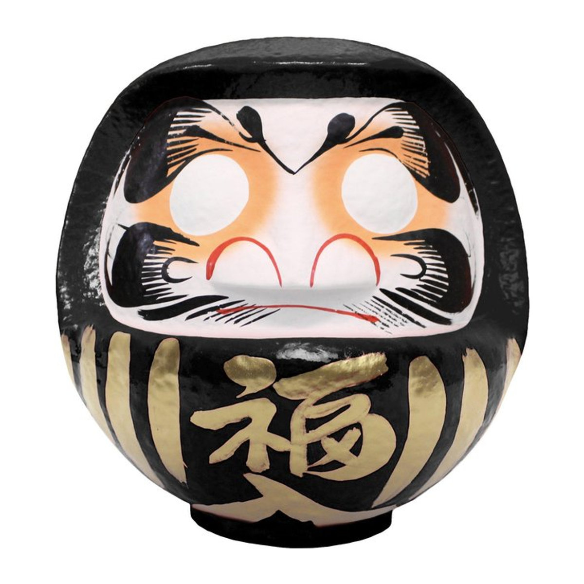 Daruma Glücksfigur von Yamato Bridge in Schwarz, B/T/H: 20 x 19 x 22 cm - Bild 1