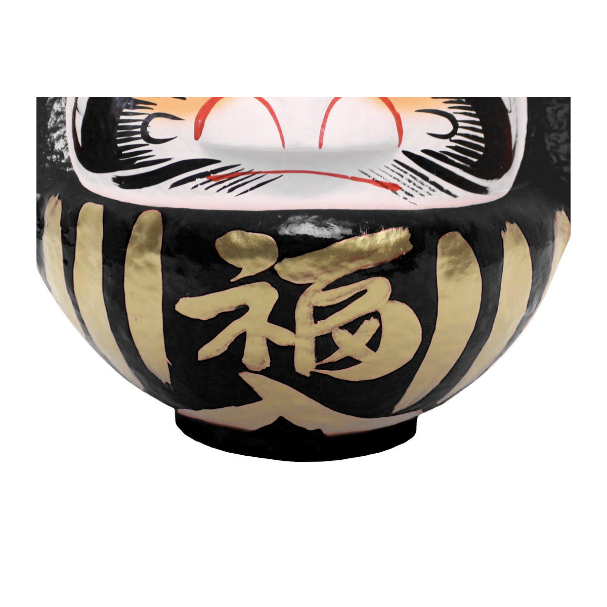 Daruma Glücksfigur von Yamato Bridge in Schwarz, B/T/H: 20 x 19 x 22 cm - Bild 2
