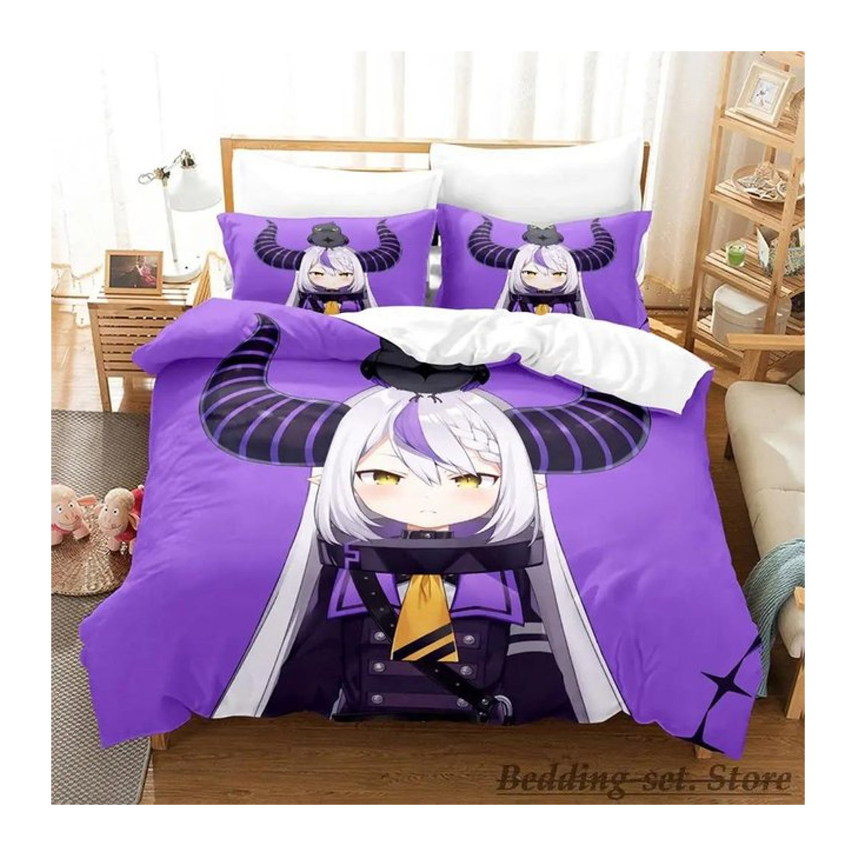 Das Darknesss Anime Bettwäsche-Set mit Reißverschluss für Erwachsene und Kinder, 2-teilig, Breite: 70 cm, Länge: 133 cm - Bild 1