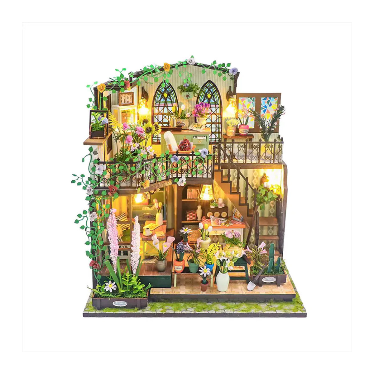 Dashi Garden DIY-Miniaturhaus aus Holz als handmontiertes Architekturmodell in Mehrfarbig - Bild 4
