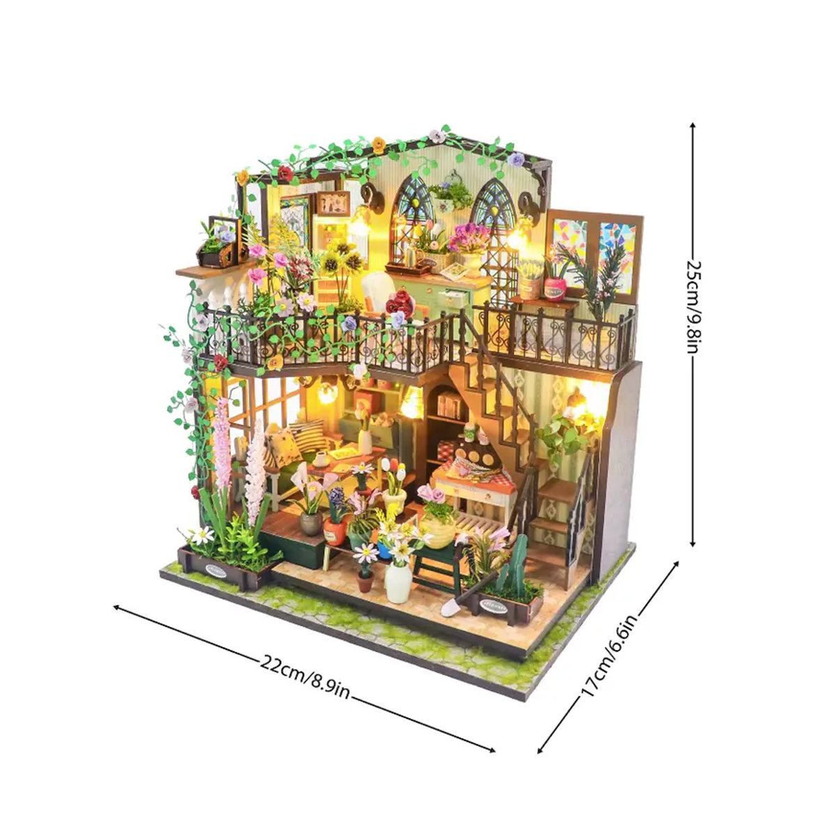 Dashi Garden DIY-Miniaturhaus aus Holz als handmontiertes Architekturmodell in Mehrfarbig - Bild 5