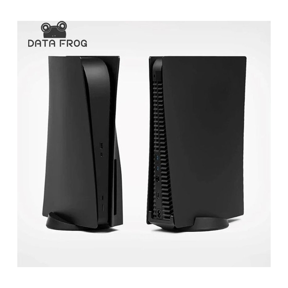 DATA FROG Frontplatten für PS5 Disc Edition in Schwarz, Schutzhülle aus Kunststoff für dein Gaming-Zubehör - Bild 1