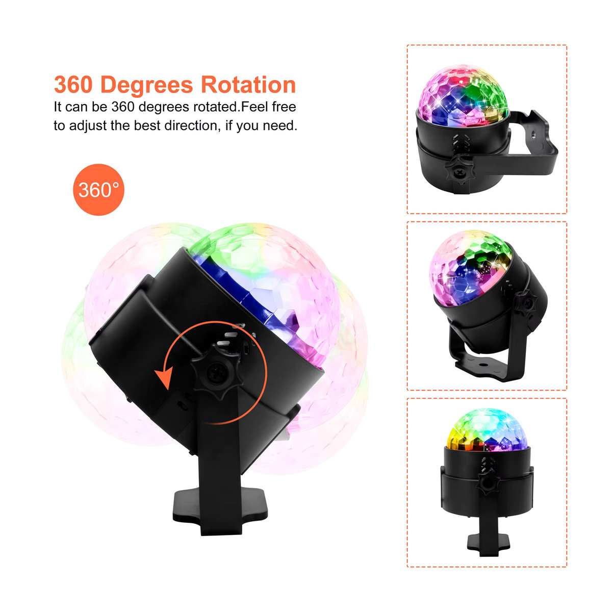 Datewink LED Magic Ball RGB Disco Ball mit Fernbedienung für DJ, Party und Hochzeit - Bild 4