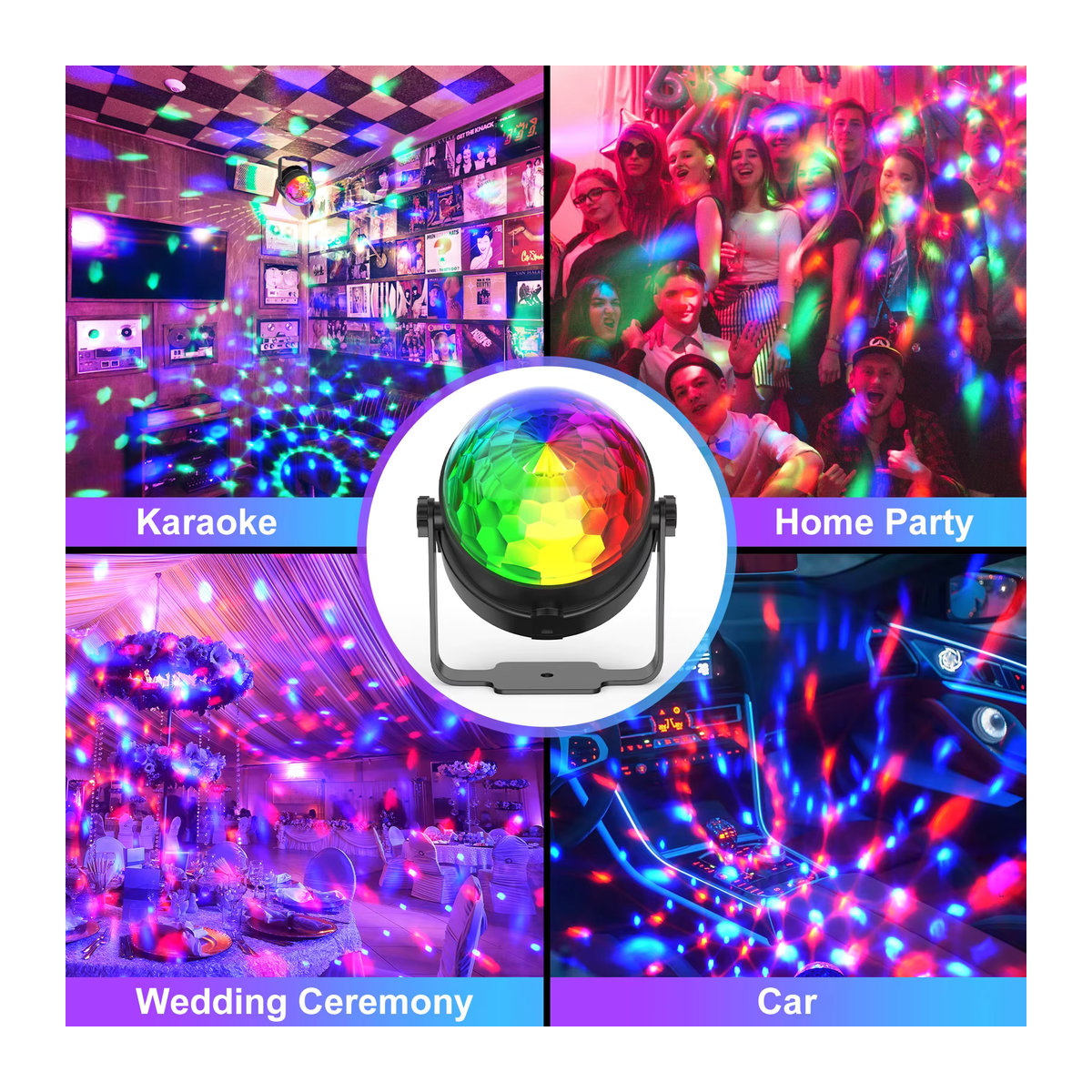 Datewink LED Magic Ball RGB Disco Ball mit Fernbedienung für DJ, Party und Hochzeit - Bild 6