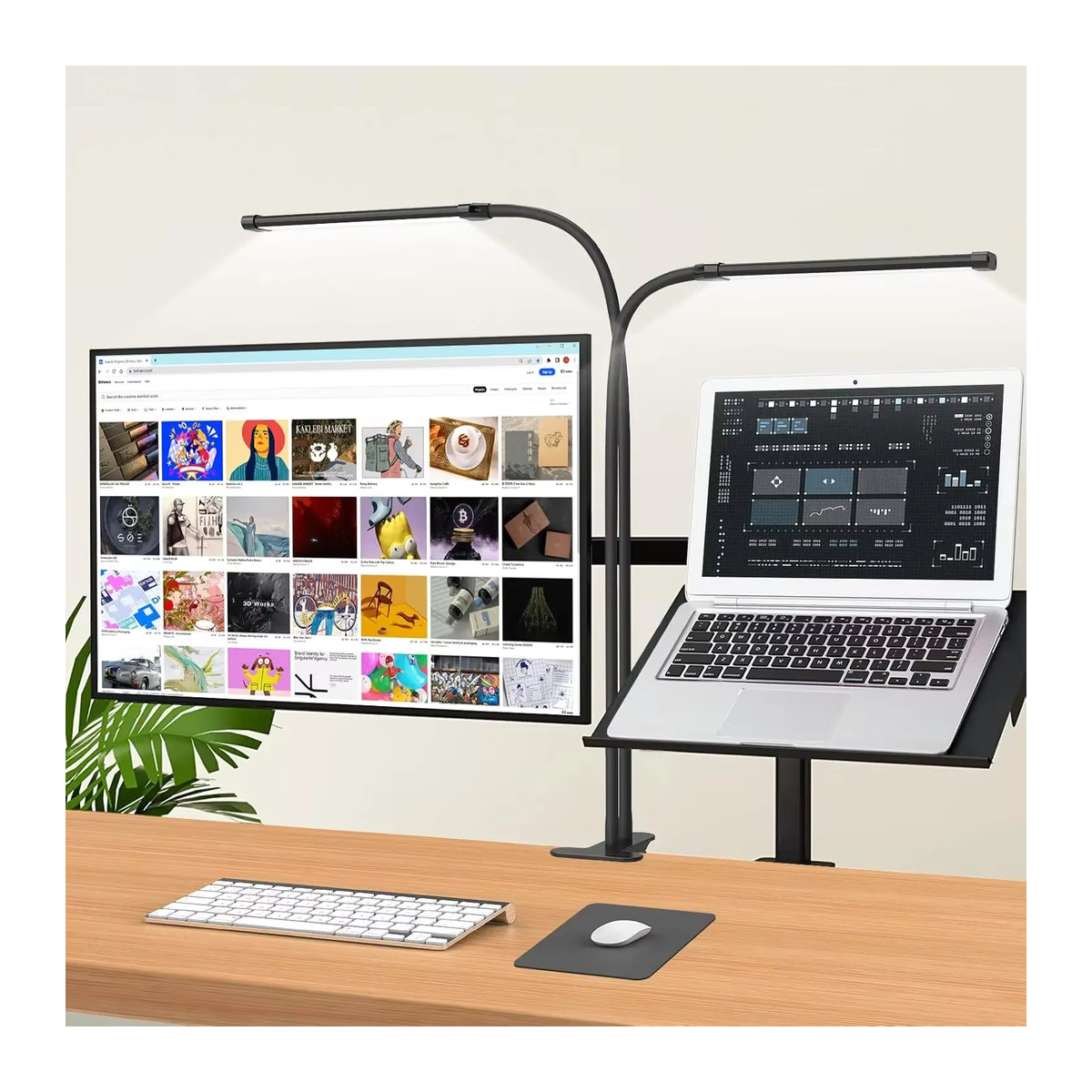 DBF Schreibtischlampe Schwarz mit Timer-Funktion, 3 Beleuchtungsmodi und 5 Helligkeitsstufen zur Augenpflege - Bild 6