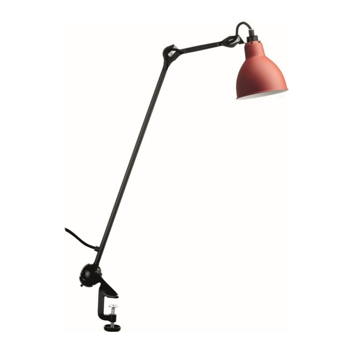 DCWéditions Lampe Gras N 201 Klemmleuchte in Rot im Retro-Industrial-Design - Bild 1