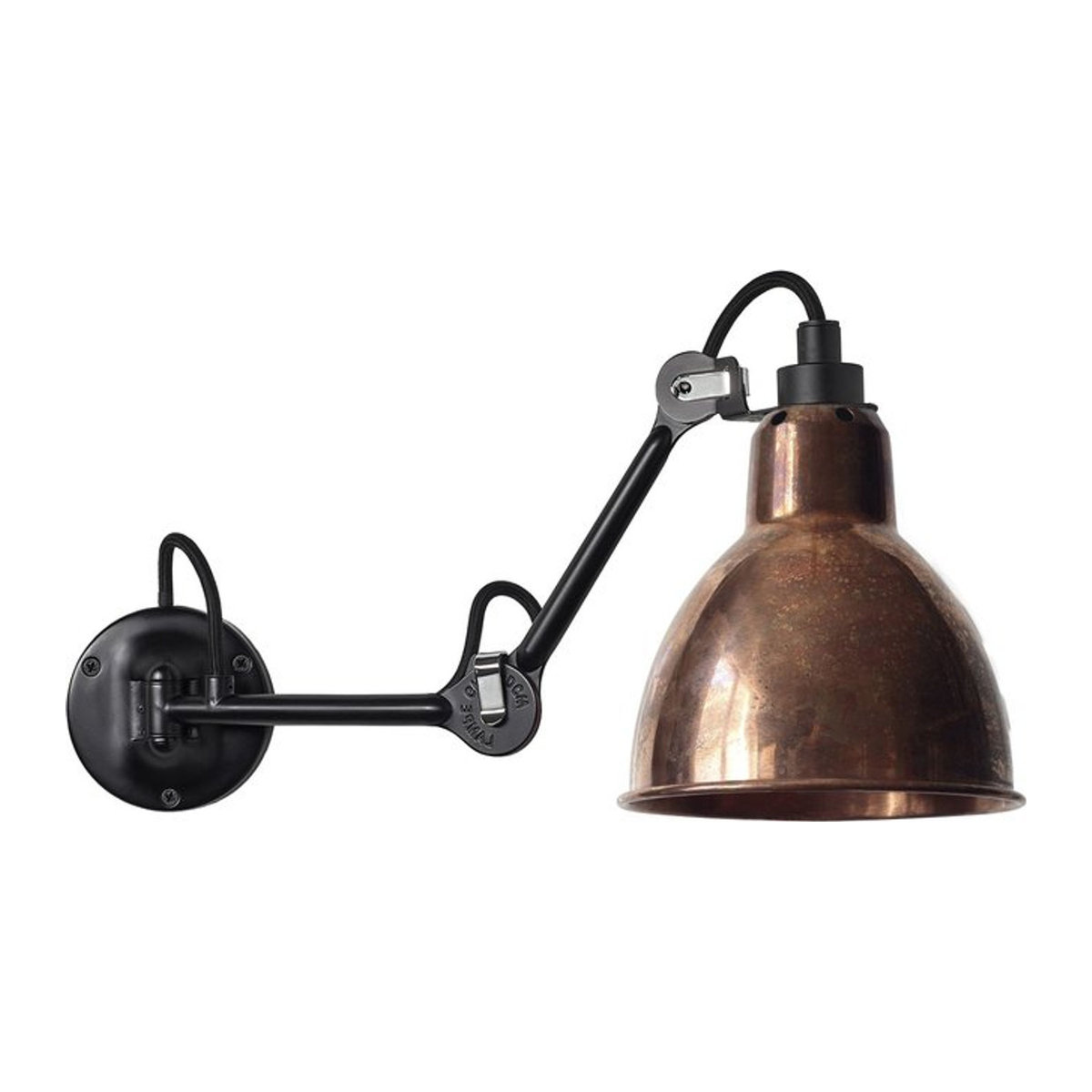 DCWéditions Wandleuchte Gras N 204 in Bronze im Industrial-Design - Bild 1