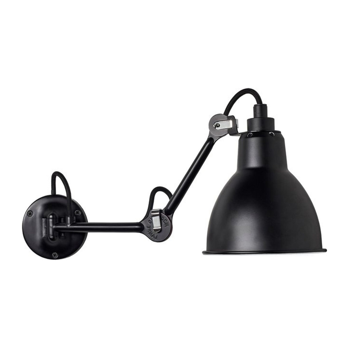 DCWéditions Wandleuchte Gras N 204 in Schwarz im Industrial-Design - Bild 1