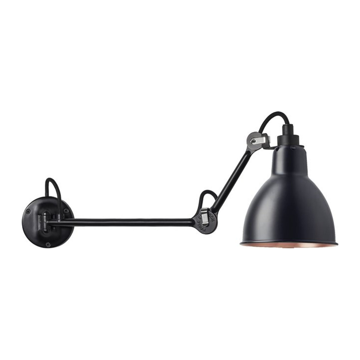 DCWéditions Wandleuchte Gras N 204 L40 in Schwarz im Industrial-Design - Bild 1
