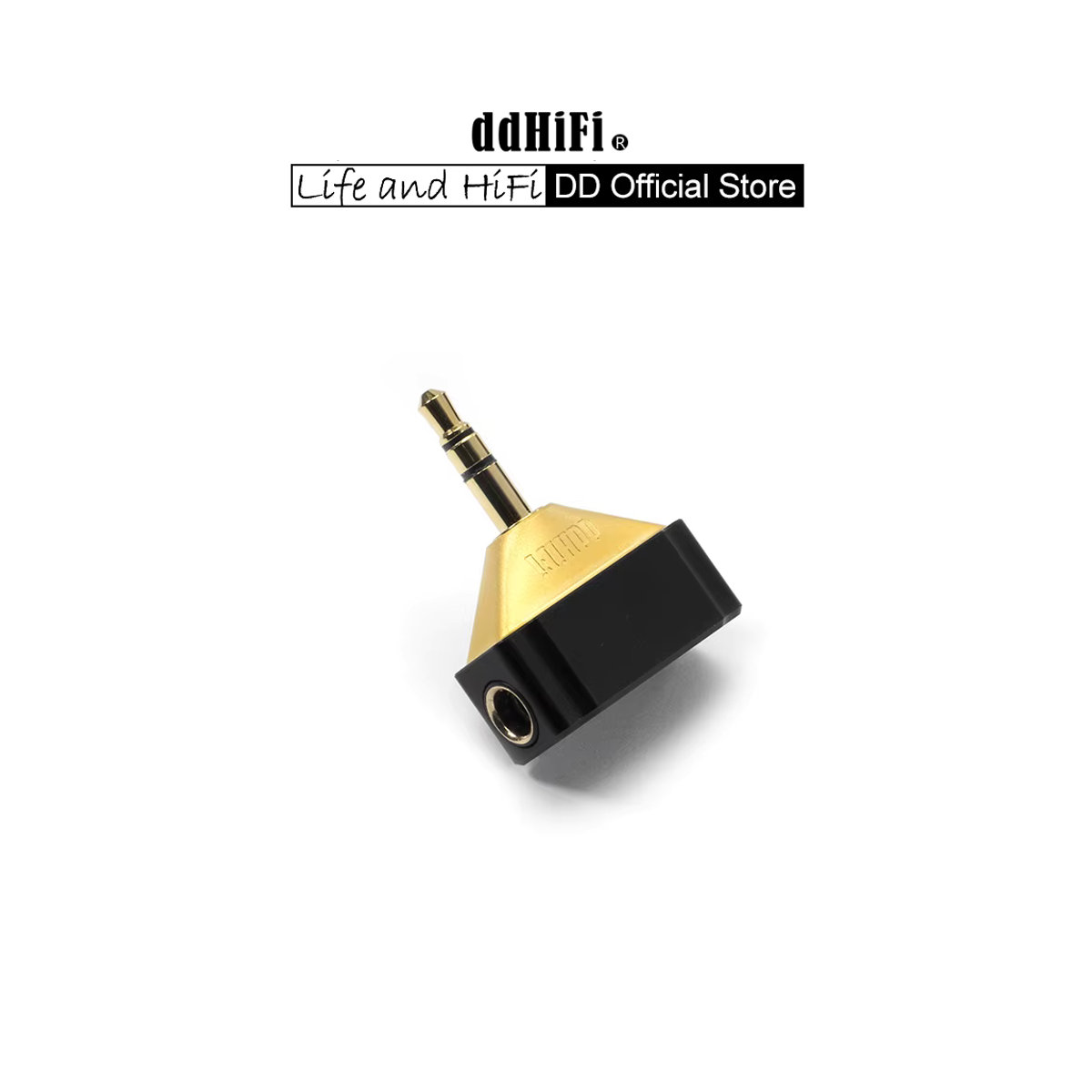 ddHiFi DJ44Gold Black Gold Edition Audio Adapter von 4,4 mm auf 3,5 mm in Schwarz mit 24K vergoldetem OCC-Material und Pentaconn-Sockel - Bild 1