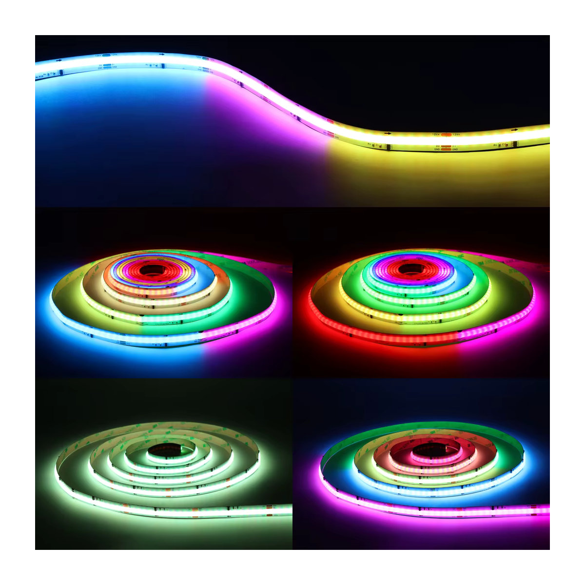 Dearmcolor RGBIC Neon-LED-Streifen mit Tuya WiFi, adressierbarer COB-LED-Streifen mit 576 LEDs/m für Alexa und Google Home, DC12V - Bild 4
