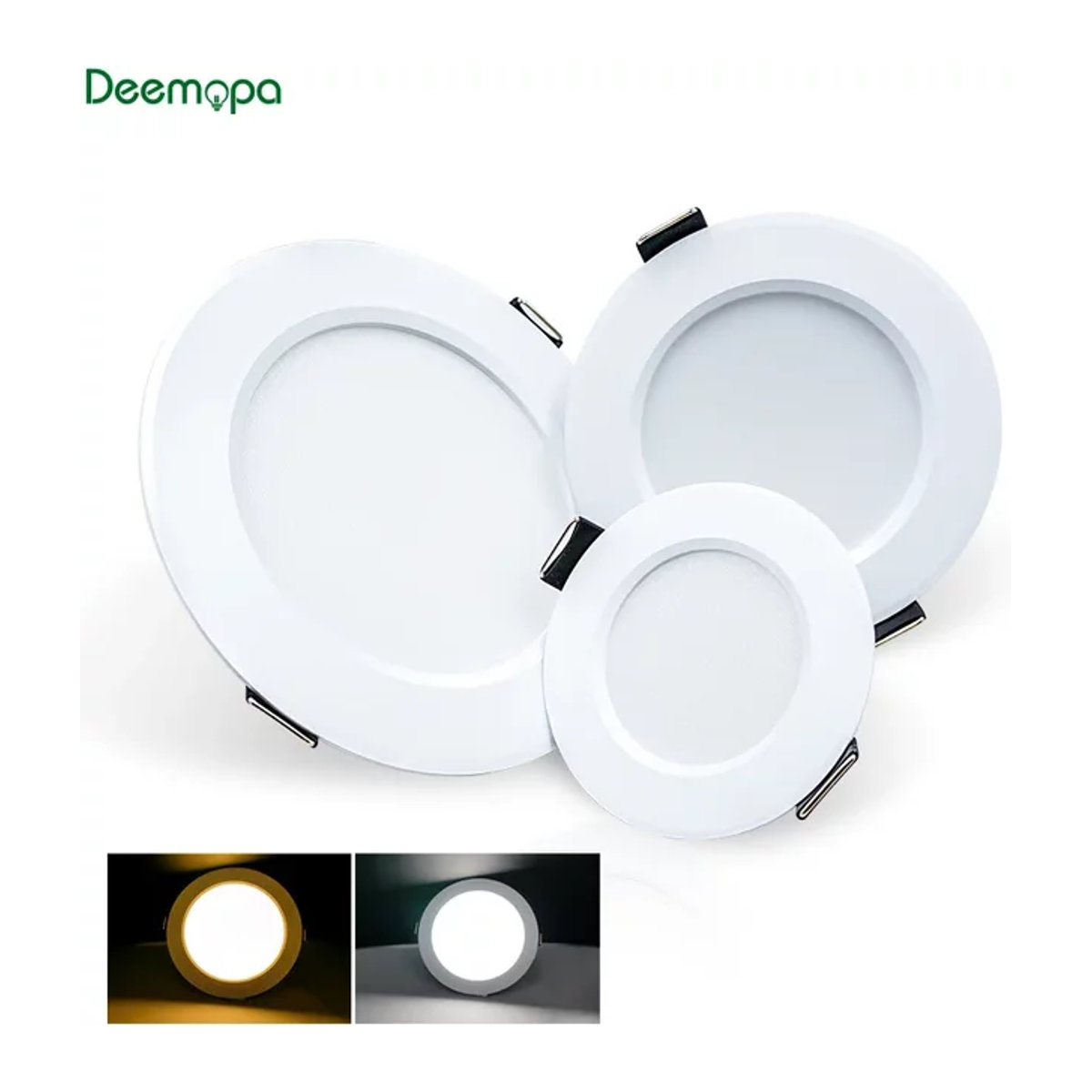 DEEMOPA LED Einbaustrahler Rundes LED-Downlight in Weiß mit minimalistischem Design aus Aluminium - Bild 1