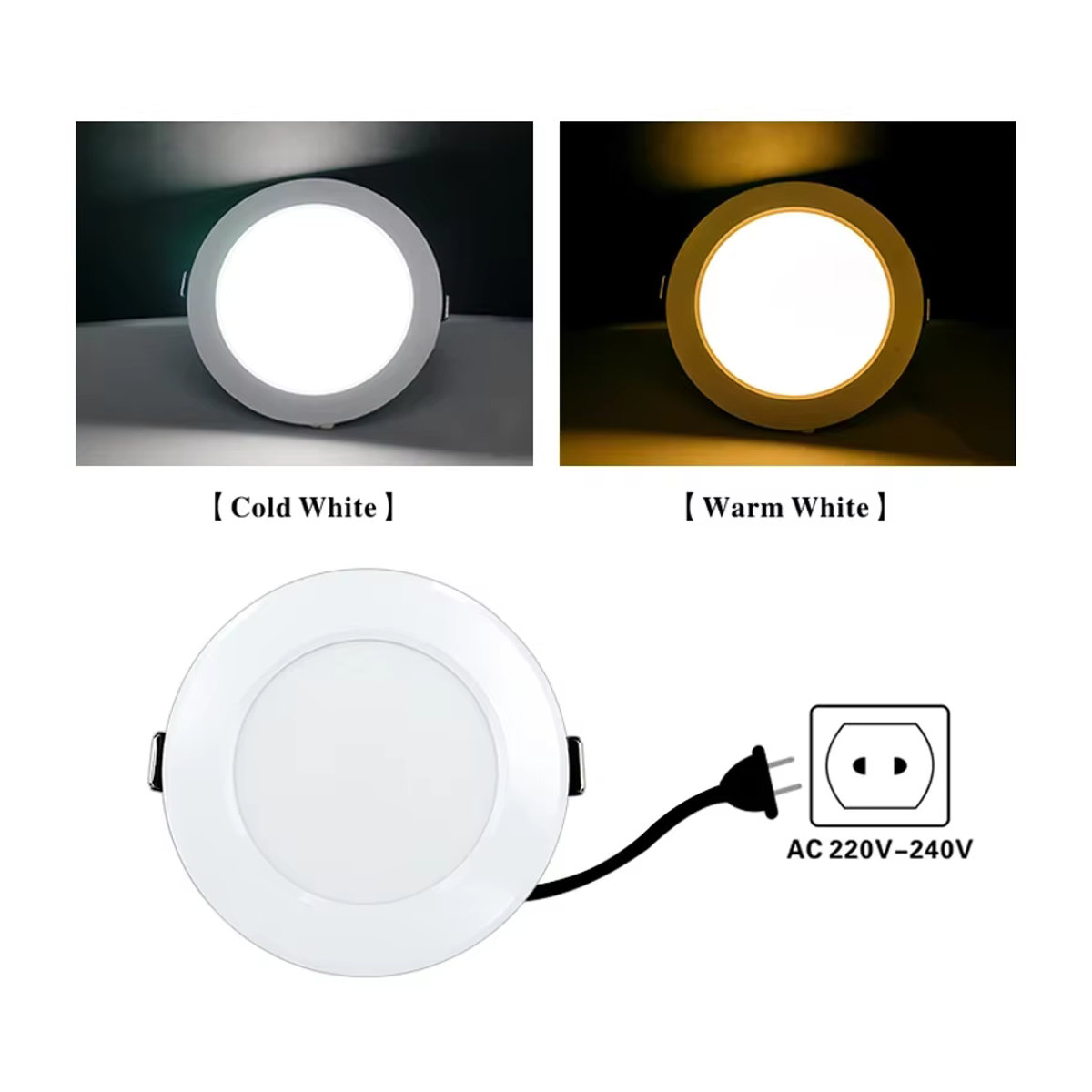 DEEMOPA LED Einbaustrahler Rundes LED-Downlight in Weiß mit minimalistischem Design aus Aluminium - Bild 3