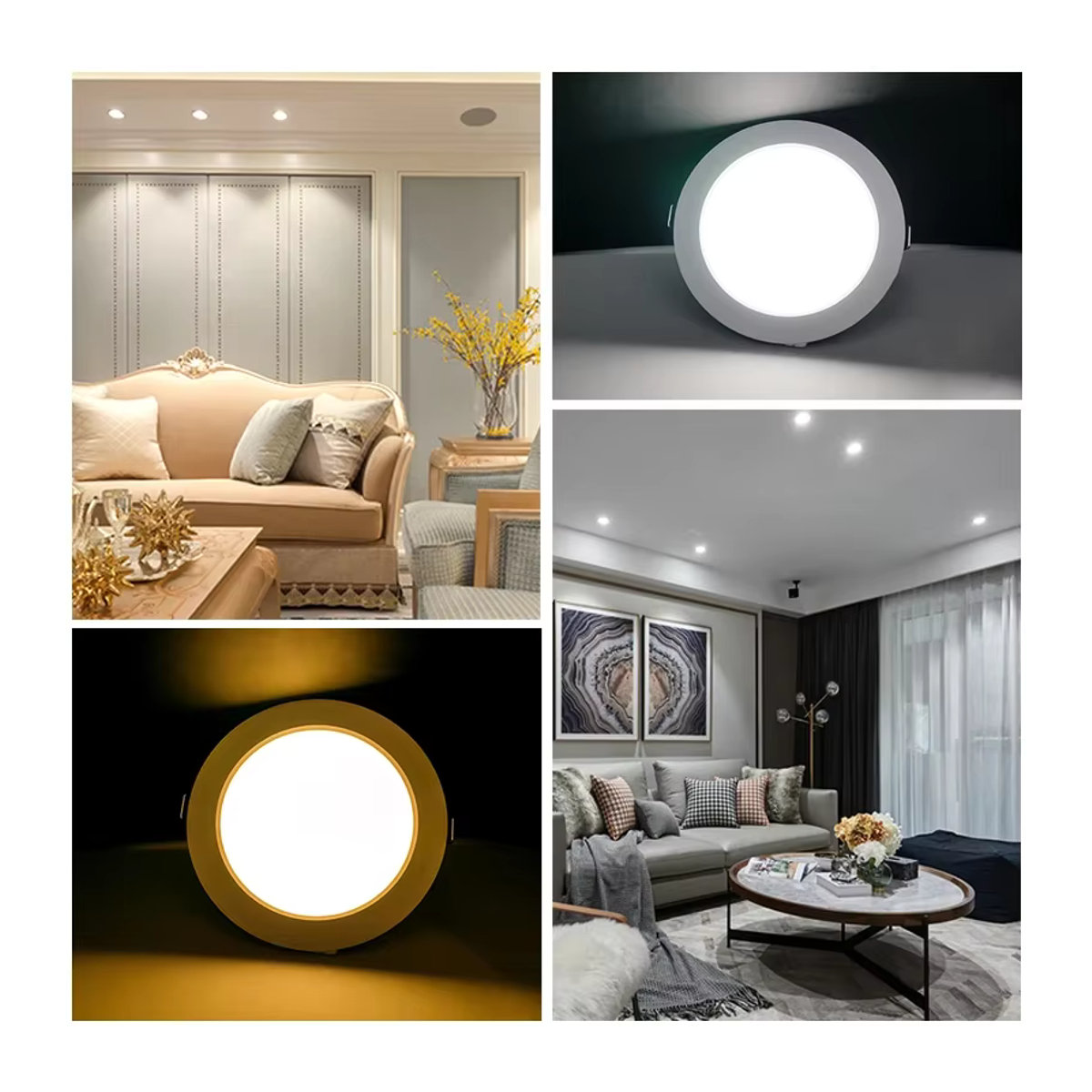 DEEMOPA LED Einbaustrahler Rundes LED-Downlight in Weiß mit minimalistischem Design aus Aluminium - Bild 4