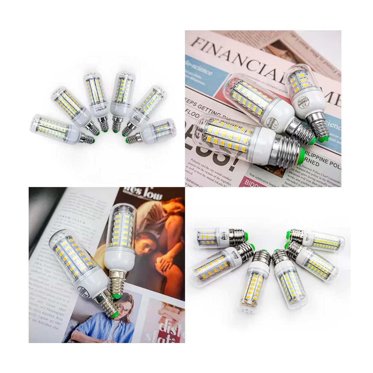 DEEMOPA LED-Maisbirne E14 Kerzenleuchte für Kronleuchter und Heimdekoration - Bild 4