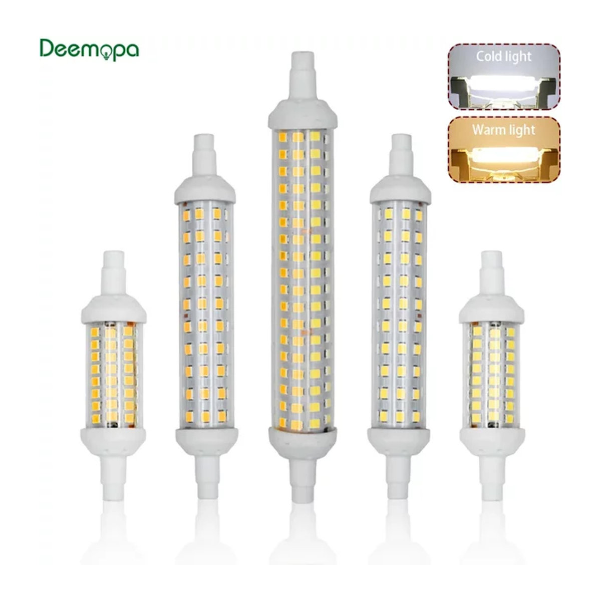 DEEMOPA R7S LED Glühbirne Kaltweiß, Ersatz für Halogen, 220V-240V - Bild 1
