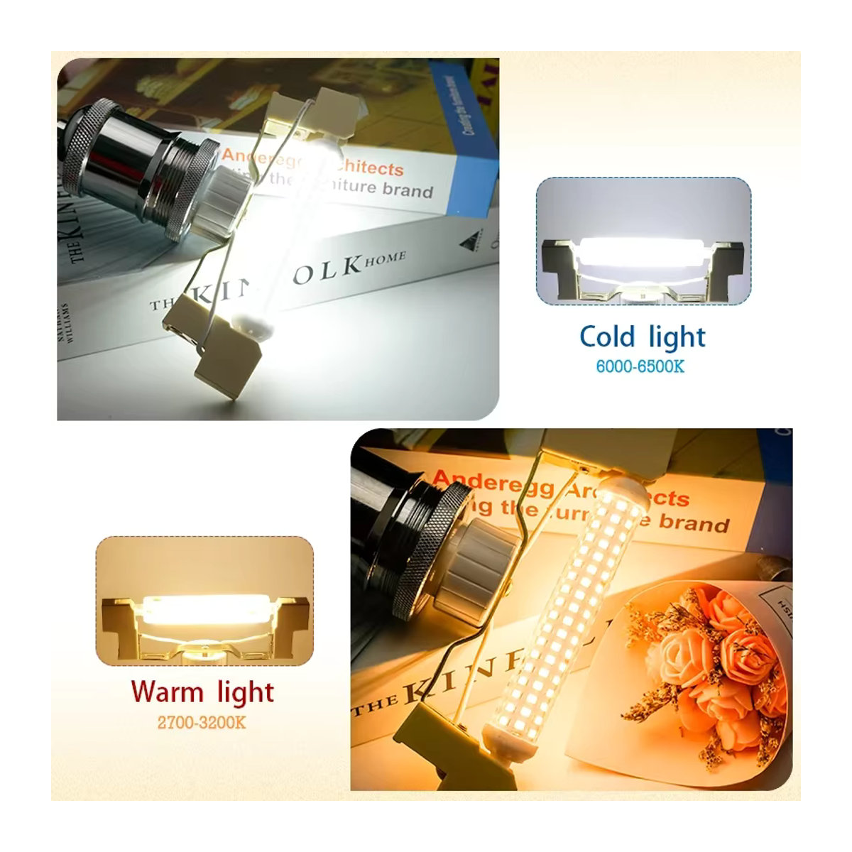 DEEMOPA R7S LED Glühbirne Kaltweiß, Ersatz für Halogen, 220V-240V - Bild 2