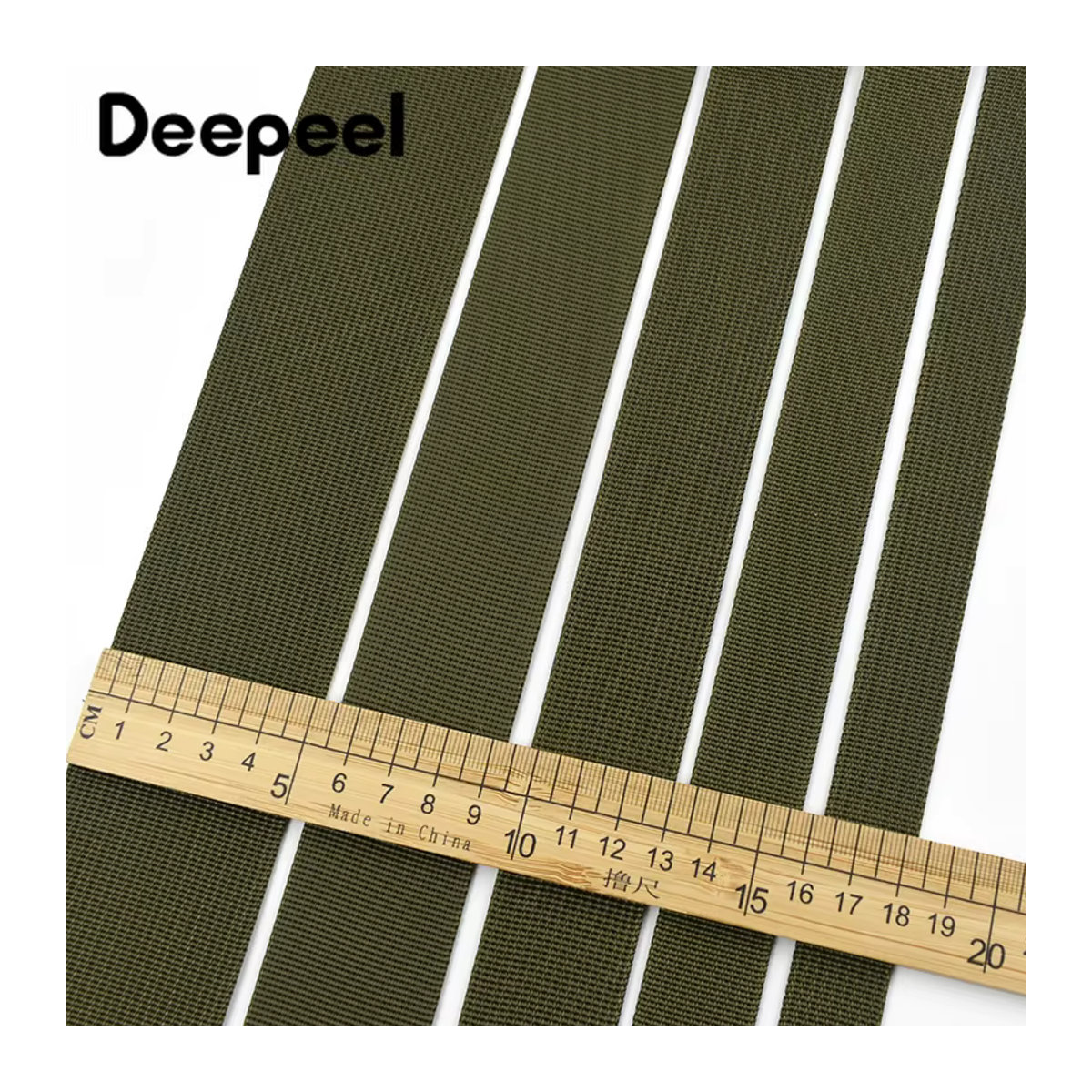 Deepeel Nylon Gurtband in Army Green als Schrägbindung Zubehör für Rucksack und Näzarbeiten - Bild 3